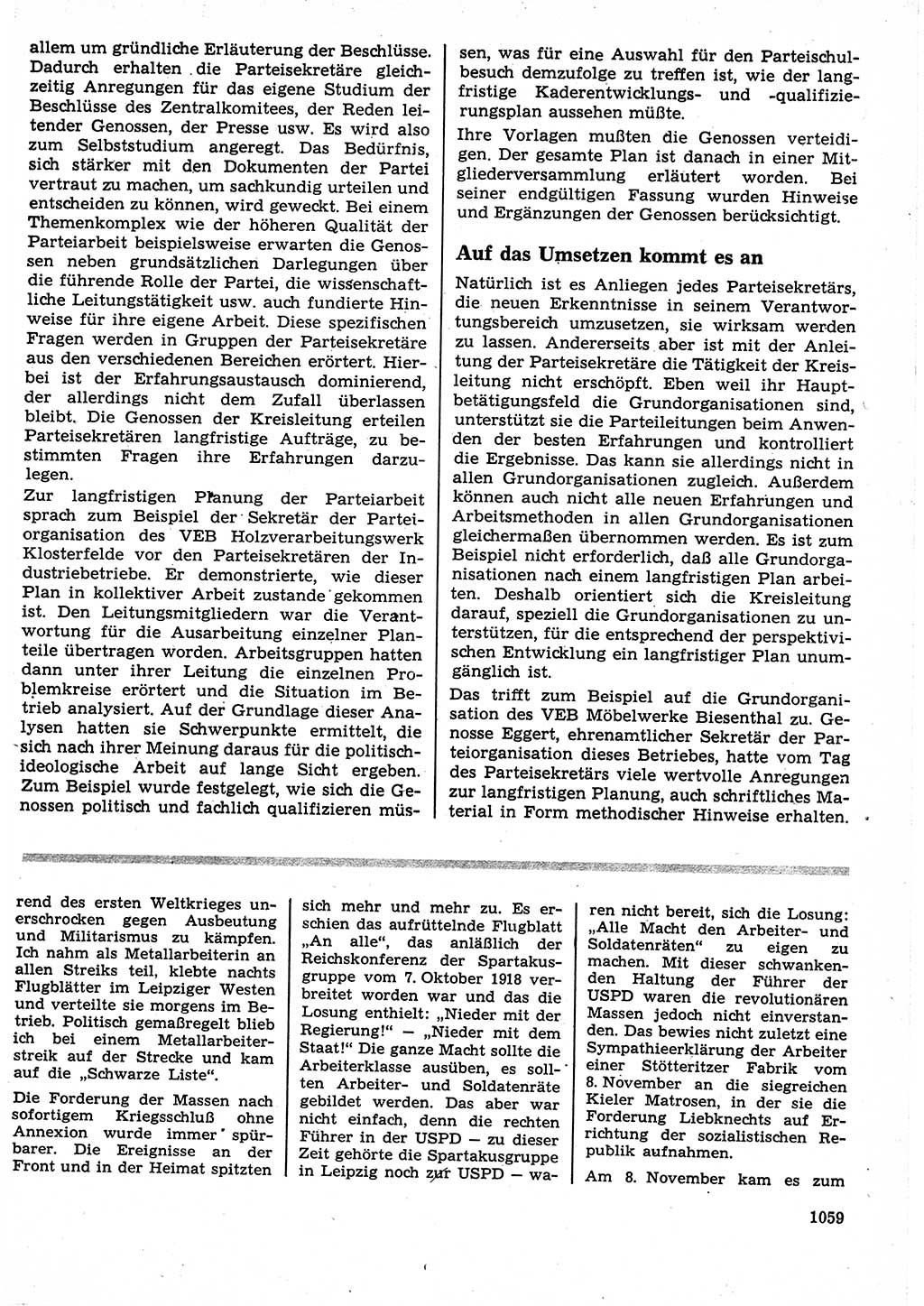 Neuer Weg (NW), Organ des Zentralkomitees (ZK) der SED (Sozialistische Einheitspartei Deutschlands) für Fragen des Parteilebens, 23. Jahrgang [Deutsche Demokratische Republik (DDR)] 1968, Seite 1043 (NW ZK SED DDR 1968, S. 1043)