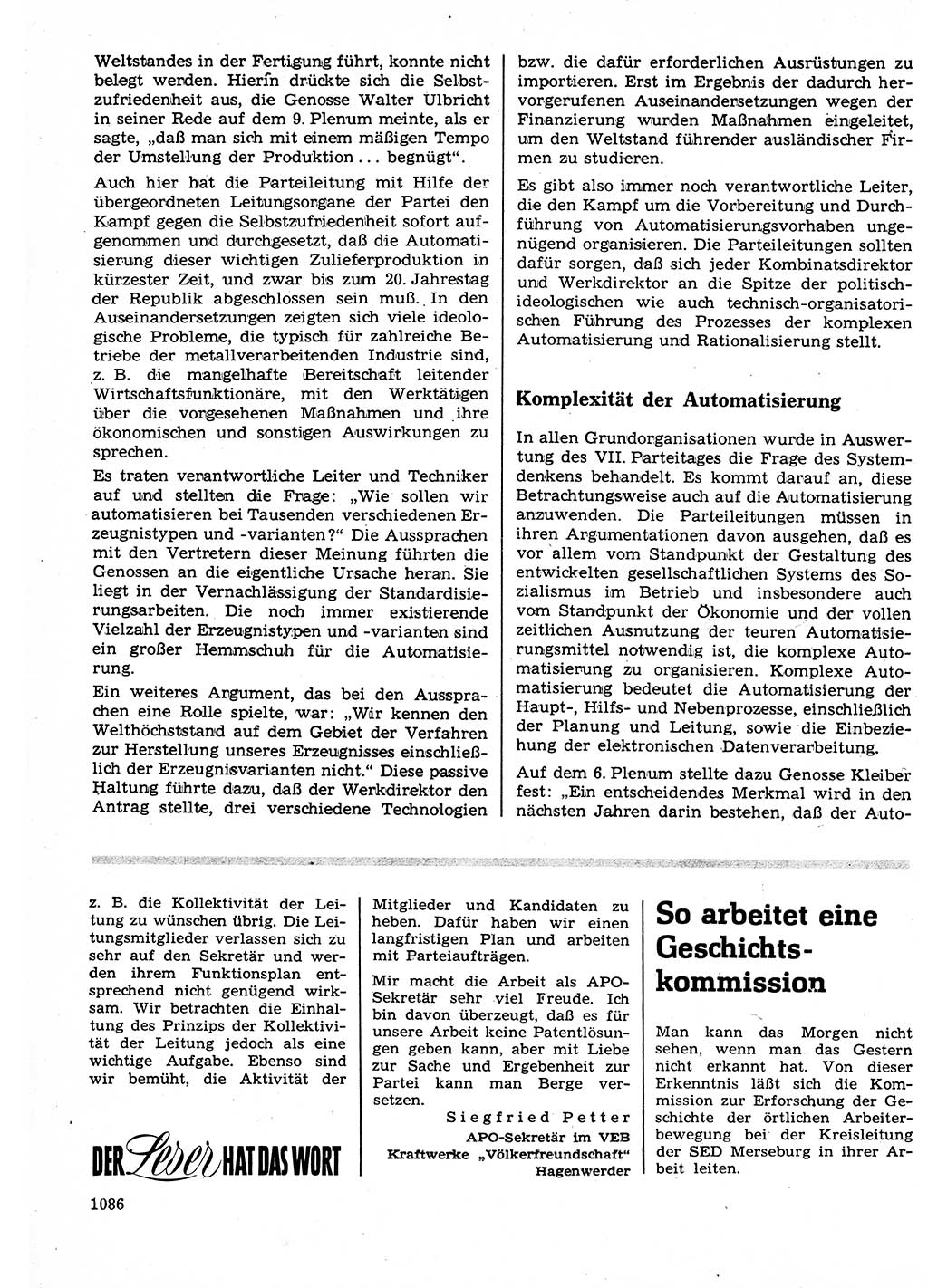 Neuer Weg (NW), Organ des Zentralkomitees (ZK) der SED (Sozialistische Einheitspartei Deutschlands) für Fragen des Parteilebens, 23. Jahrgang [Deutsche Demokratische Republik (DDR)] 1968, Seite 1070 (NW ZK SED DDR 1968, S. 1070)