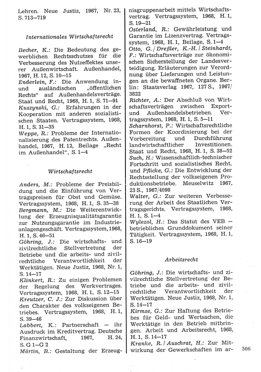 Staat und Recht (StuR), 17. Jahrgang [Deutsche Demokratische Republik (DDR)] 1968, Seite 506 (StuR DDR 1968, S. 506)