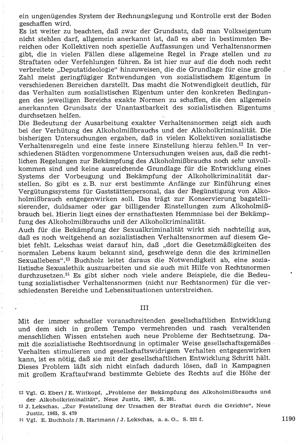 Staat und Recht (StuR), 17. Jahrgang [Deutsche Demokratische Republik (DDR)] 1968, Seite 1190 (StuR DDR 1968, S. 1190)