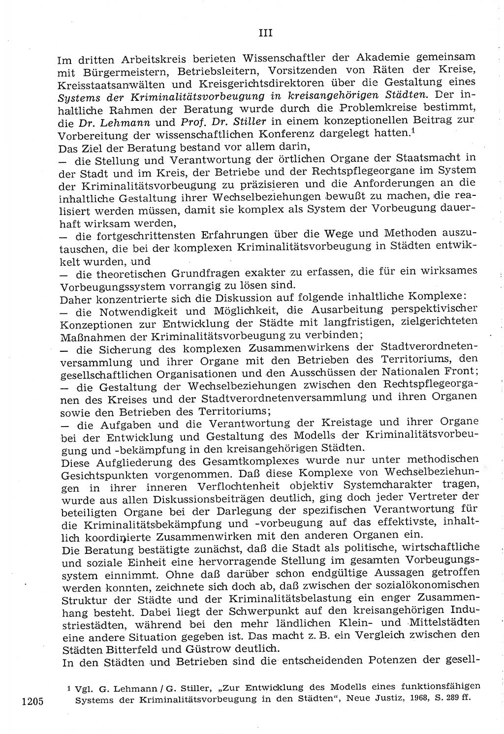 Staat und Recht (StuR), 17. Jahrgang [Deutsche Demokratische Republik (DDR)] 1968, Seite 1205 (StuR DDR 1968, S. 1205)