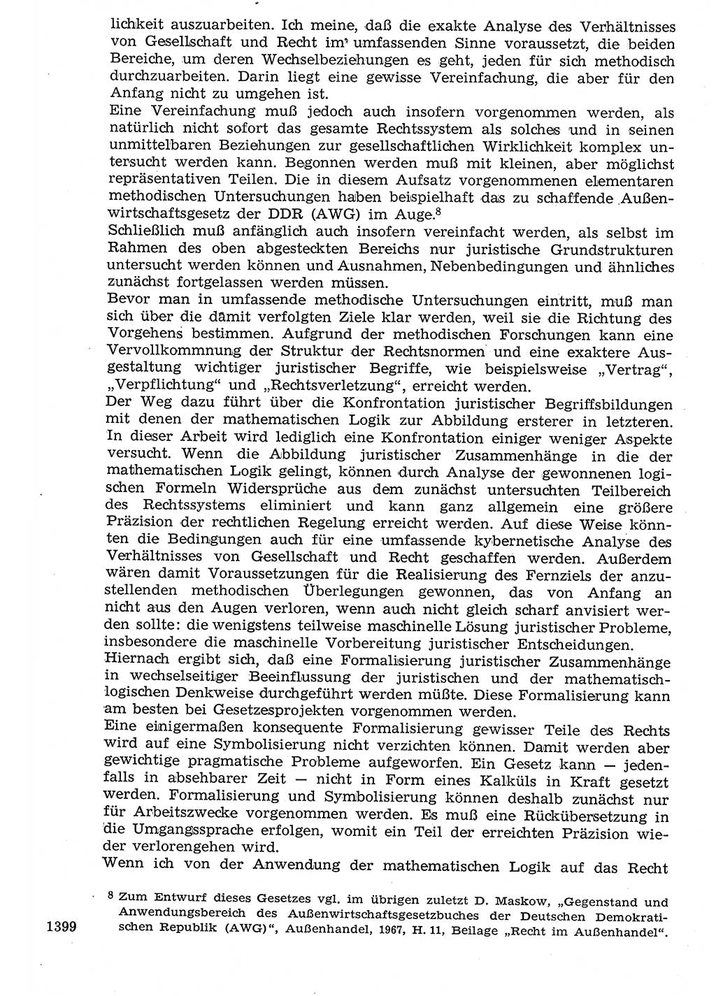 Staat und Recht (StuR), 17. Jahrgang [Deutsche Demokratische Republik (DDR)] 1968, Seite 1399 (StuR DDR 1968, S. 1399)
