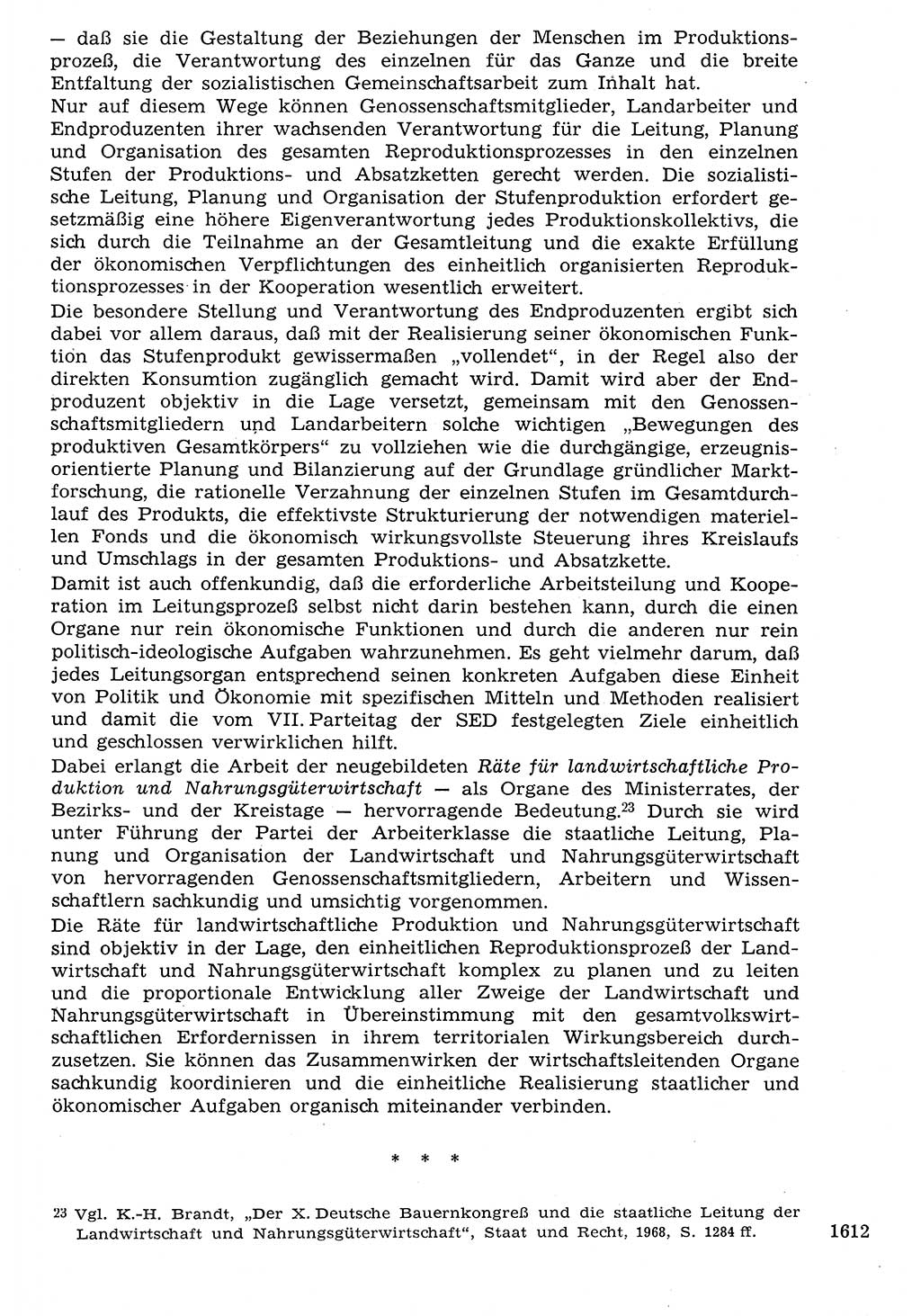 Staat und Recht (StuR), 17. Jahrgang [Deutsche Demokratische Republik (DDR)] 1968, Seite 1612 (StuR DDR 1968, S. 1612)
