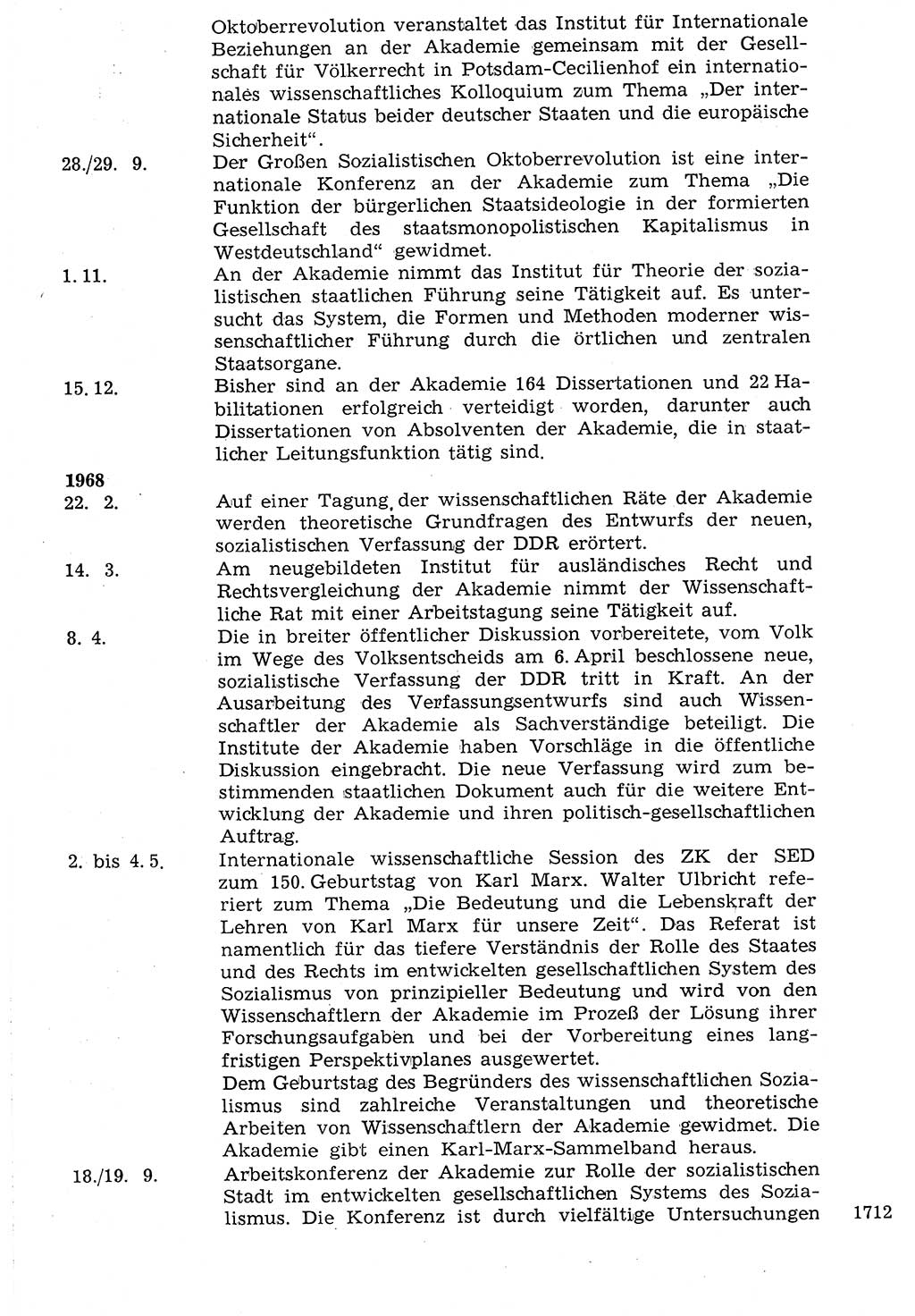 Staat und Recht (StuR), 17. Jahrgang [Deutsche Demokratische Republik (DDR)] 1968, Seite 1712 (StuR DDR 1968, S. 1712)