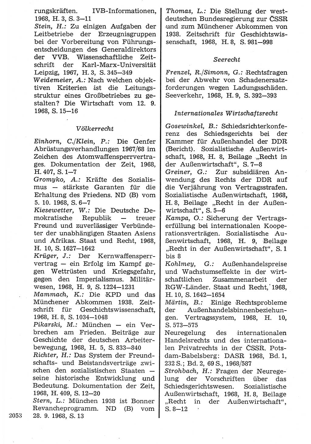 Staat und Recht (StuR), 17. Jahrgang [Deutsche Demokratische Republik (DDR)] 1968, Seite 2053 (StuR DDR 1968, S. 2053)