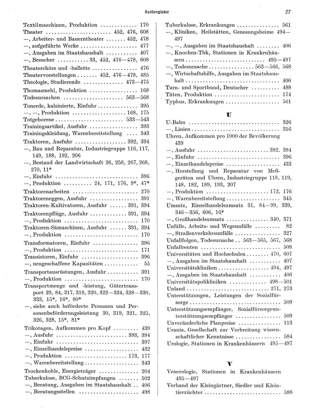 Statistisches Jahrbuch der Deutschen Demokratischen Republik (DDR) 1968, Seite 27 (Stat. Jb. DDR 1968, S. 27)