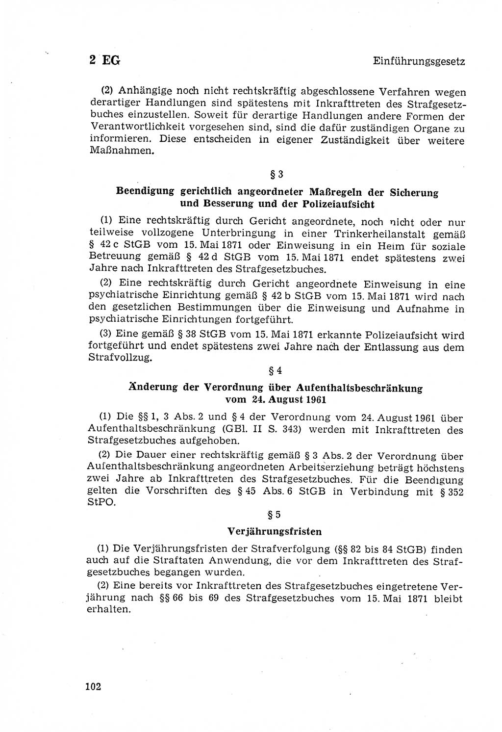 Strafgesetzbuch (StGB) der Deutschen Demokratischen Republik (DDR) 1968, Seite 102 (StGB DDR 1968, S. 102)