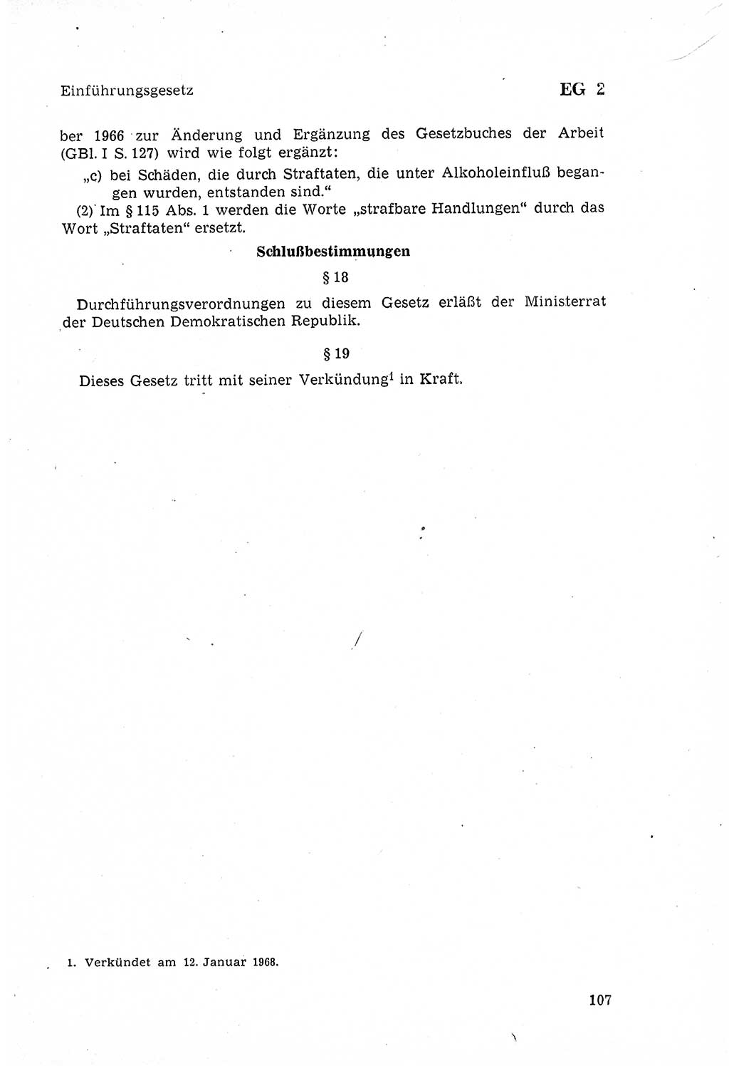 Strafgesetzbuch (StGB) der Deutschen Demokratischen Republik (DDR) 1968, Seite 107 (StGB DDR 1968, S. 107)