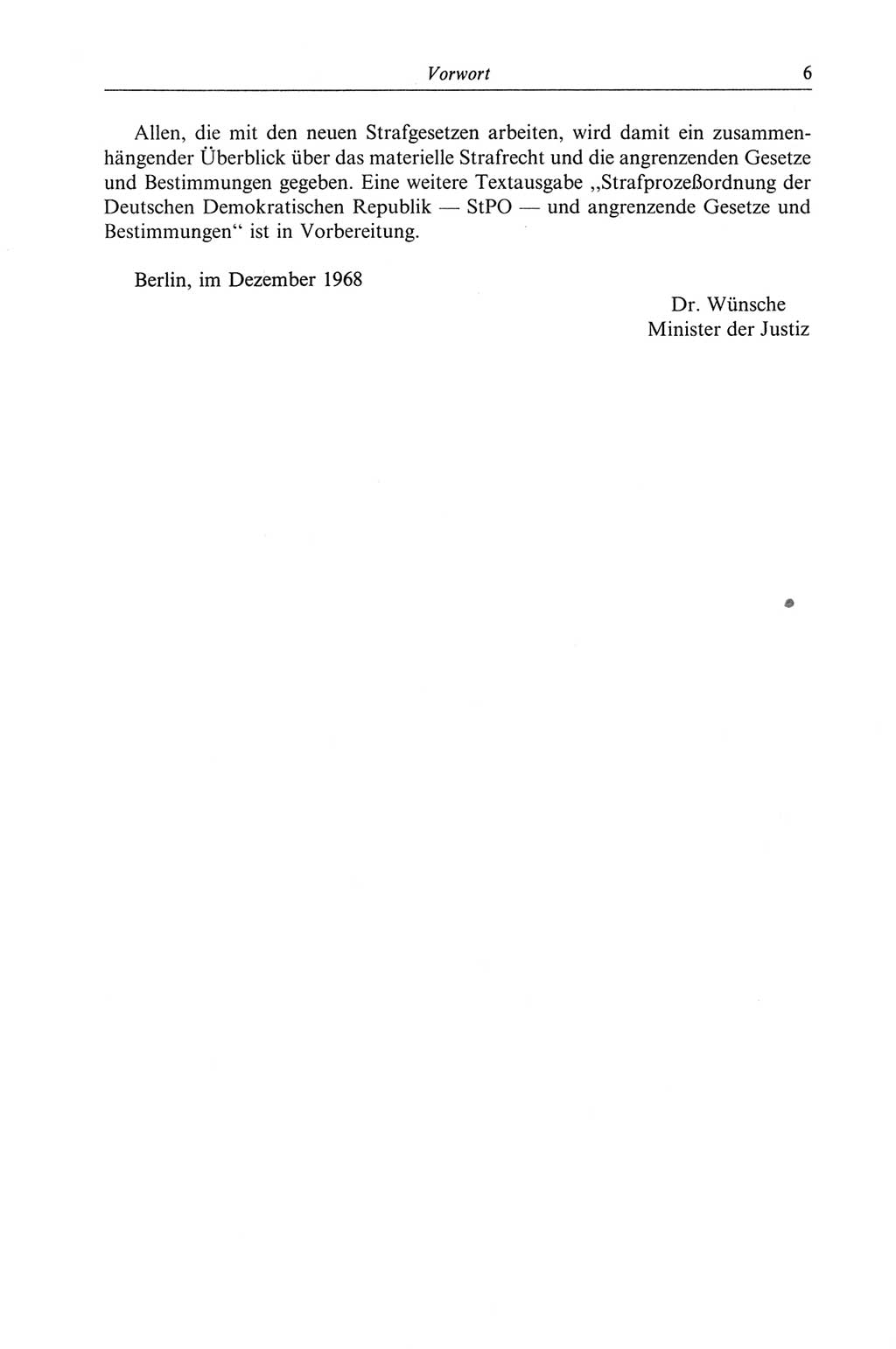 Strafgesetzbuch (StGB) der Deutschen Demokratischen Republik (DDR) und angrenzende Gesetze und Bestimmungen 1968, Seite 6 (StGB Ges. Best. DDR 1968, S. 6)