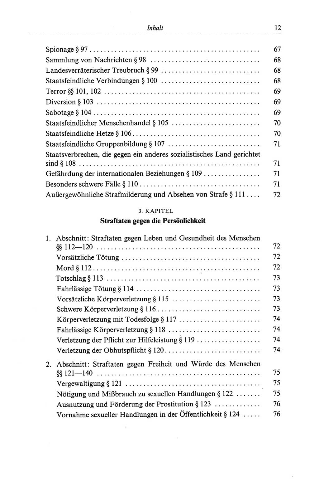 Strafgesetzbuch (StGB) der Deutschen Demokratischen Republik (DDR) und angrenzende Gesetze und Bestimmungen 1968, Seite 12 (StGB Ges. Best. DDR 1968, S. 12)
