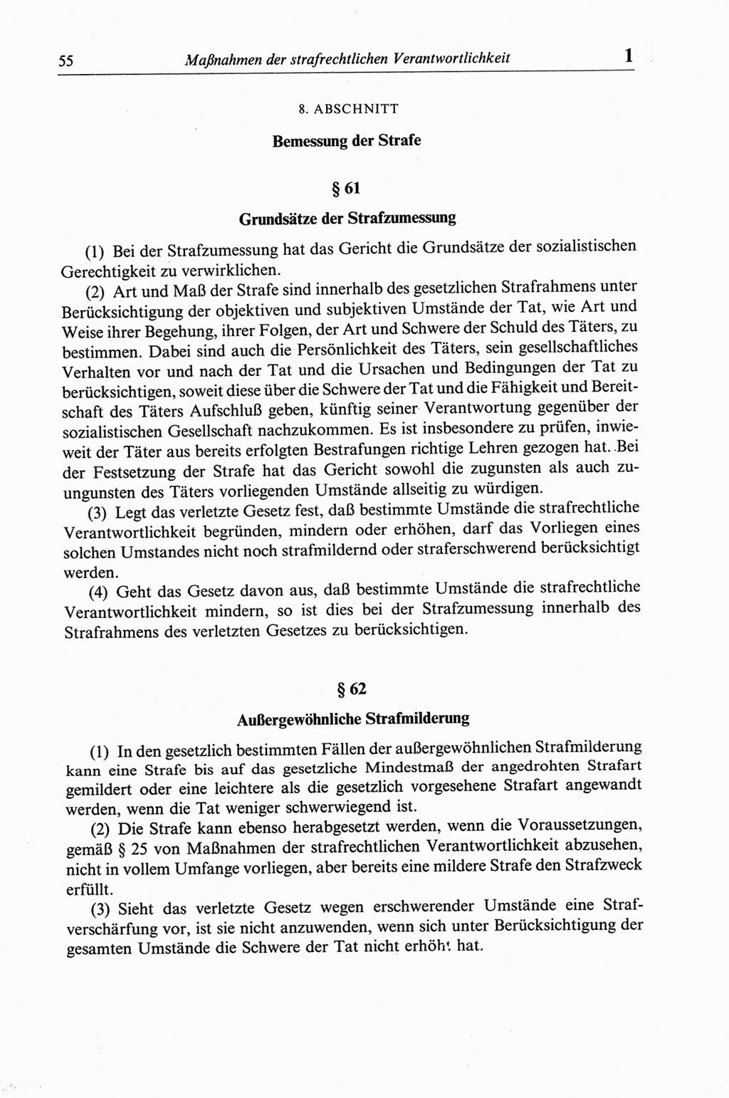 Strafgesetzbuch (StGB) der Deutschen Demokratischen Republik (DDR) und angrenzende Gesetze und Bestimmungen 1968, Seite 55 (StGB Ges. Best. DDR 1968, S. 55)