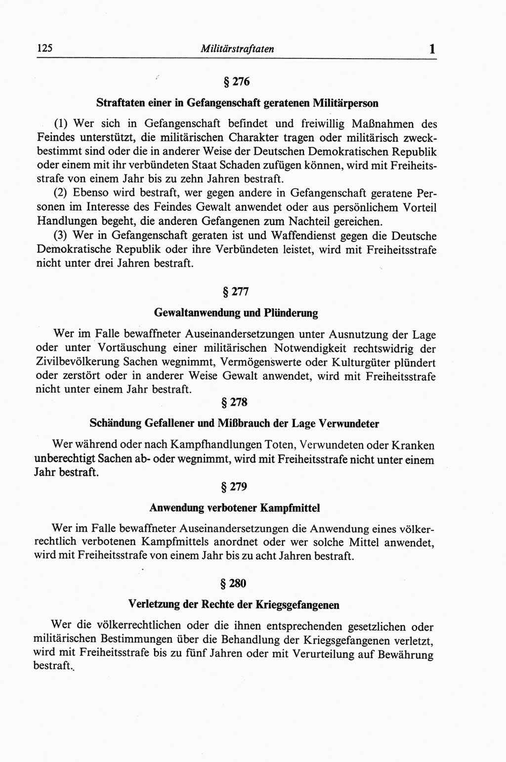 Strafgesetzbuch (StGB) der Deutschen Demokratischen Republik (DDR) und angrenzende Gesetze und Bestimmungen 1968, Seite 125 (StGB Ges. Best. DDR 1968, S. 125)