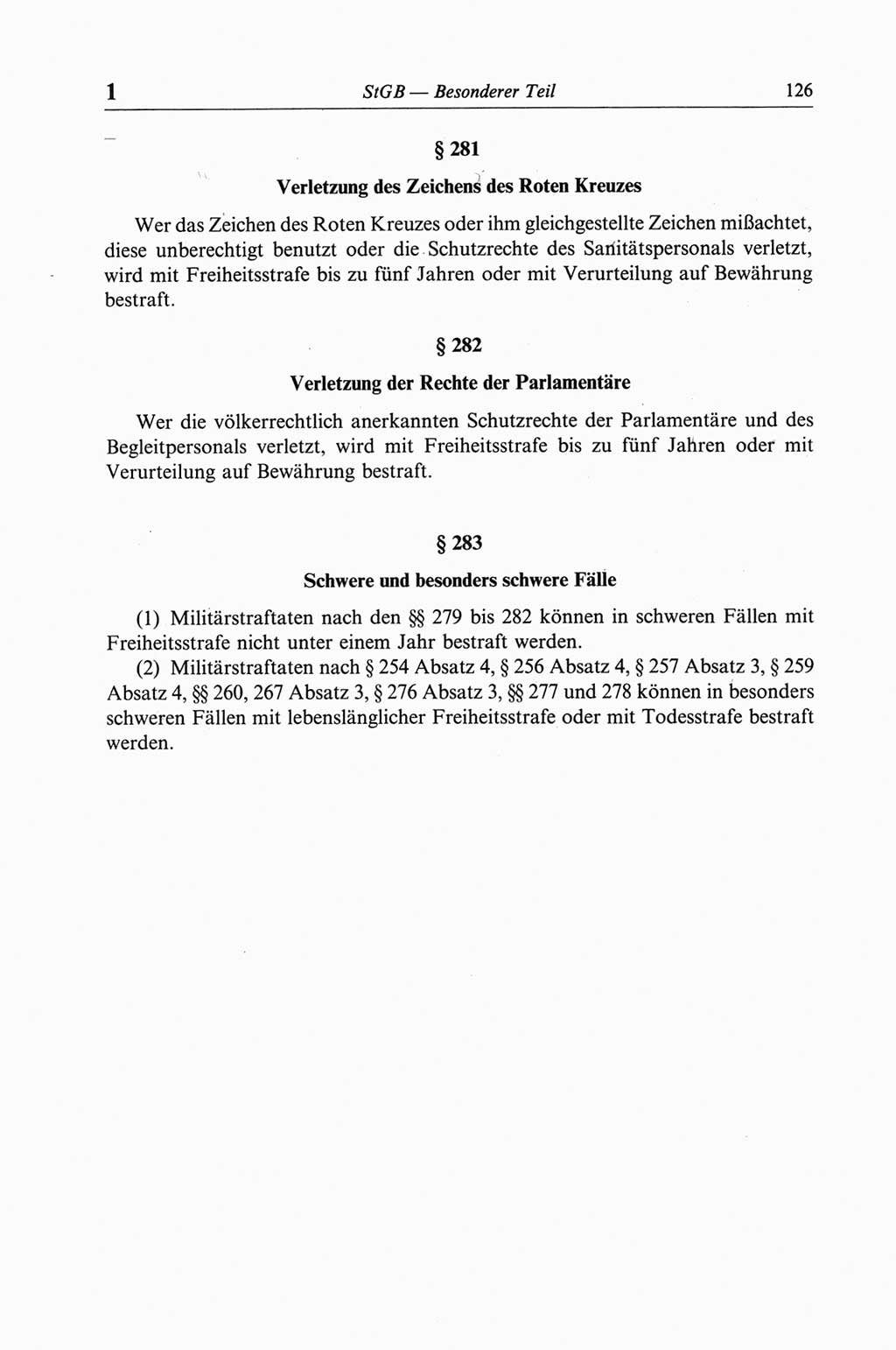 Strafgesetzbuch (StGB) der Deutschen Demokratischen Republik (DDR) und angrenzende Gesetze und Bestimmungen 1968, Seite 126 (StGB Ges. Best. DDR 1968, S. 126)