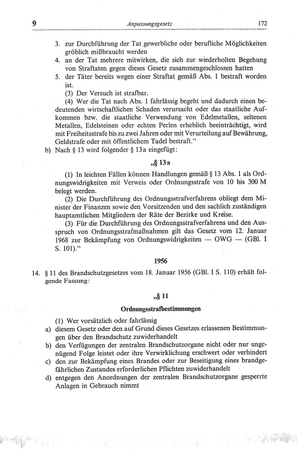 Strafgesetzbuch (StGB) der Deutschen Demokratischen Republik (DDR) und angrenzende Gesetze und Bestimmungen 1968, Seite 172 (StGB Ges. Best. DDR 1968, S. 172)