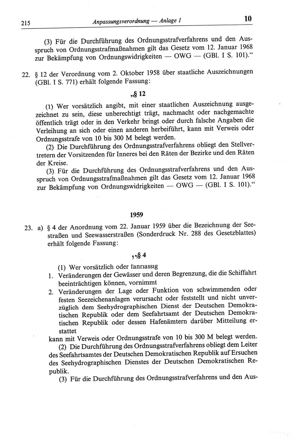 Strafgesetzbuch (StGB) der Deutschen Demokratischen Republik (DDR) und angrenzende Gesetze und Bestimmungen 1968, Seite 215 (StGB Ges. Best. DDR 1968, S. 215)