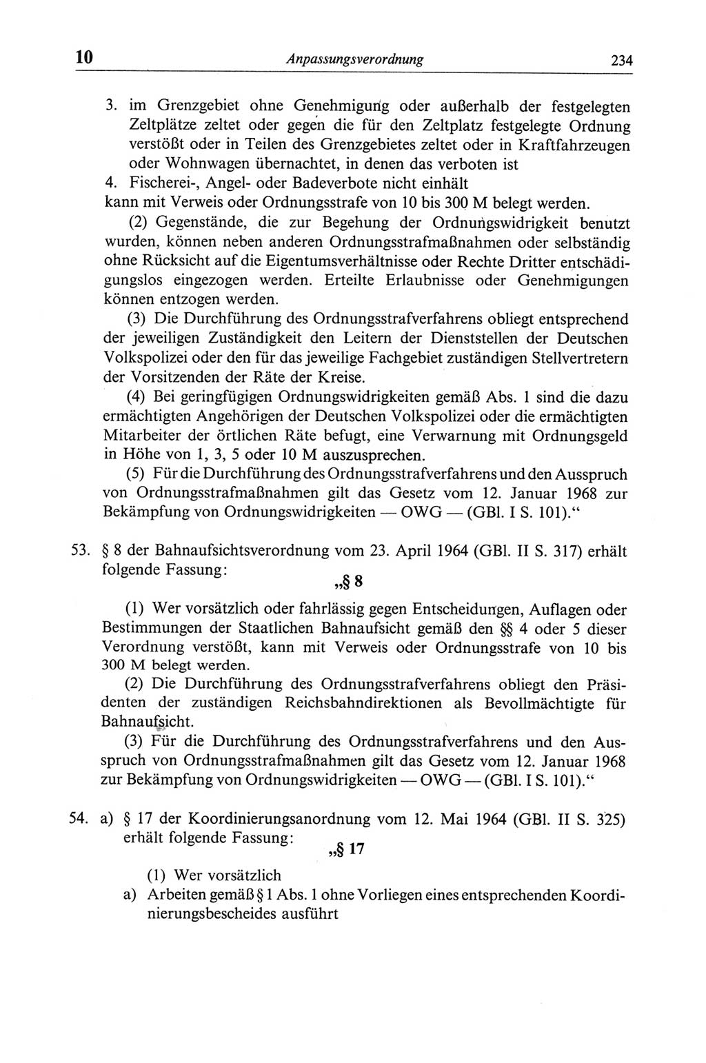 Strafgesetzbuch (StGB) der Deutschen Demokratischen Republik (DDR) und angrenzende Gesetze und Bestimmungen 1968, Seite 234 (StGB Ges. Best. DDR 1968, S. 234)