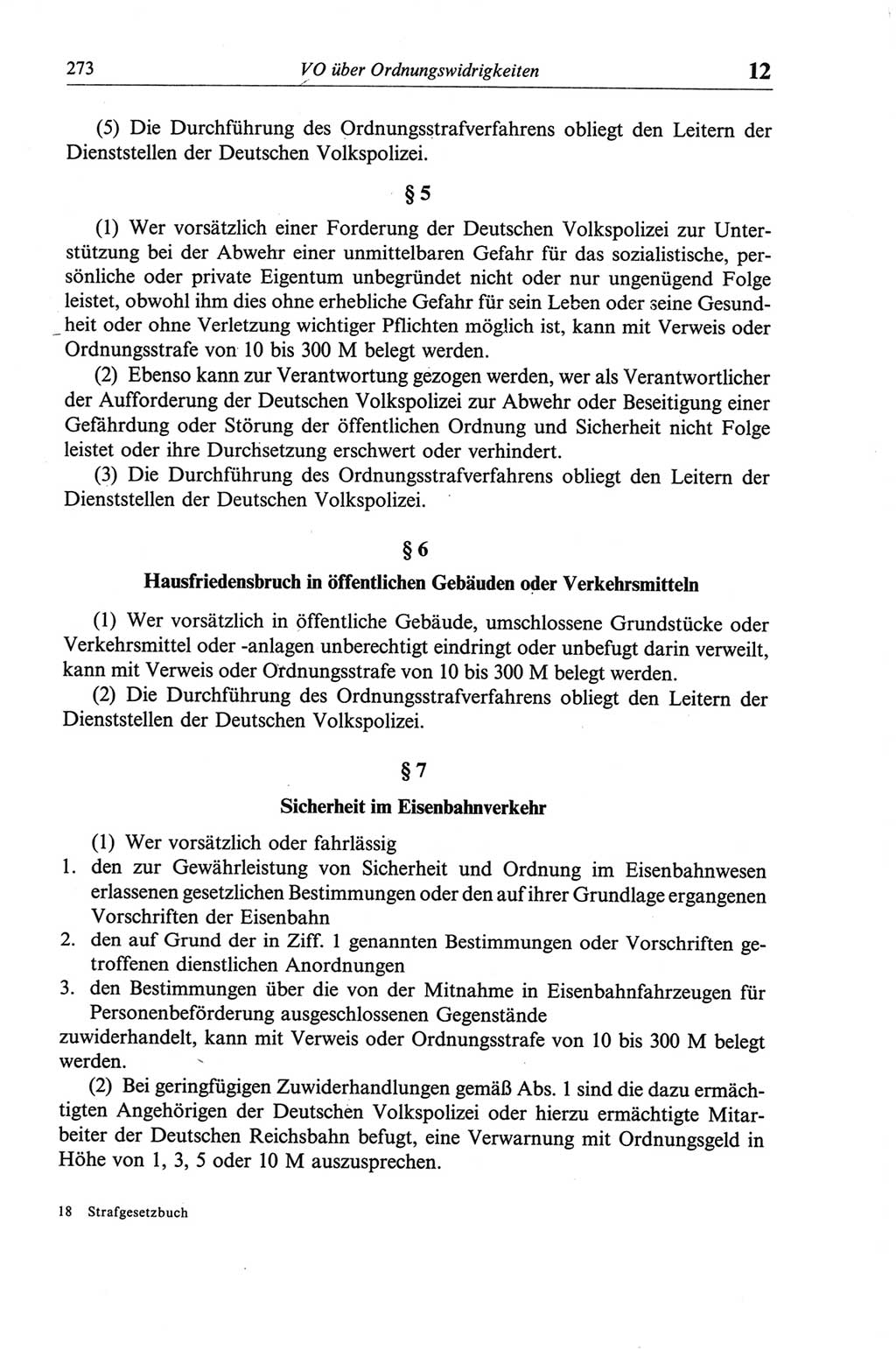 Strafgesetzbuch (StGB) der Deutschen Demokratischen Republik (DDR) und angrenzende Gesetze und Bestimmungen 1968, Seite 273 (StGB Ges. Best. DDR 1968, S. 273)