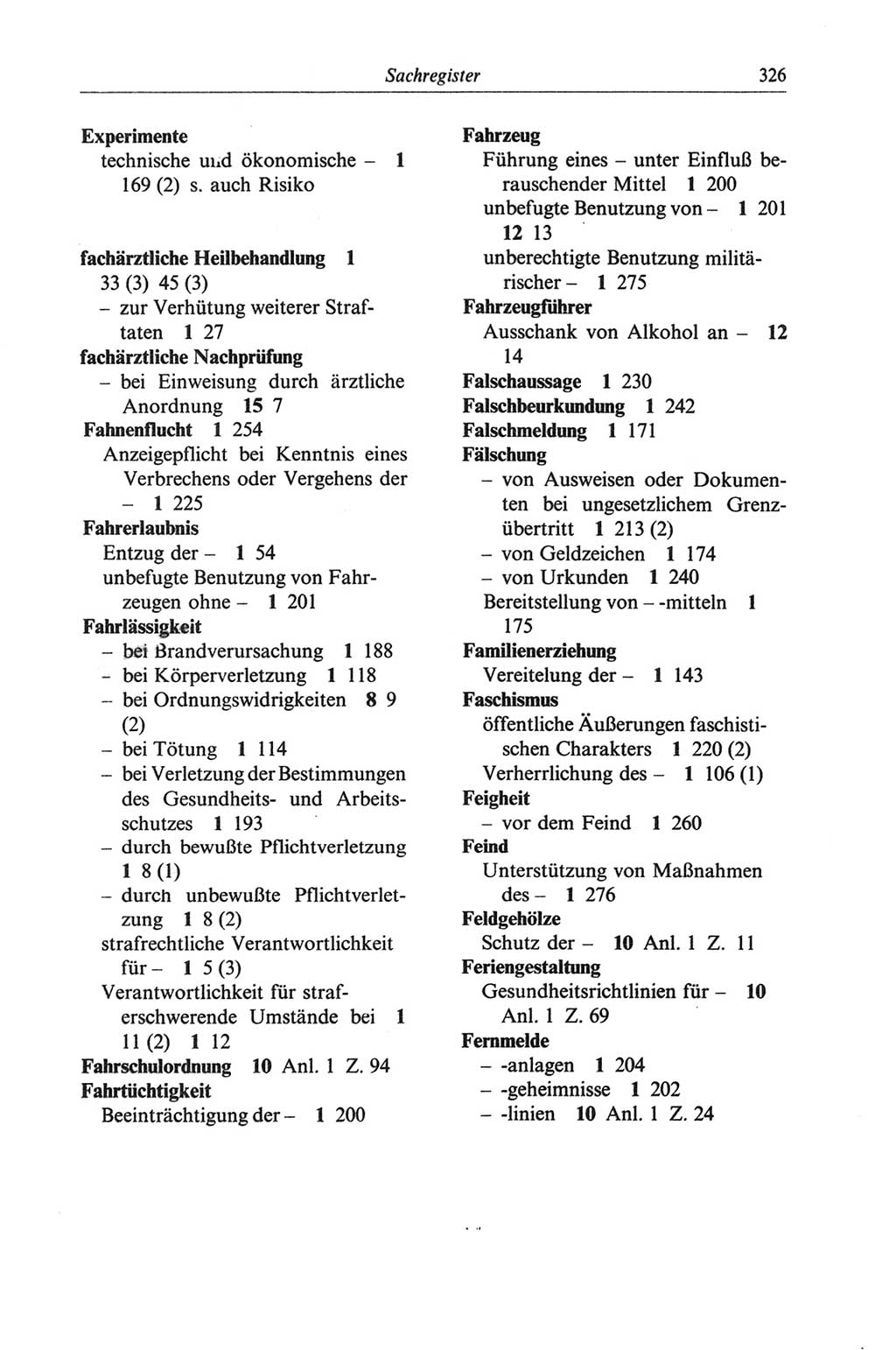 Strafgesetzbuch (StGB) der Deutschen Demokratischen Republik (DDR) und angrenzende Gesetze und Bestimmungen 1968, Seite 326 (StGB Ges. Best. DDR 1968, S. 326)