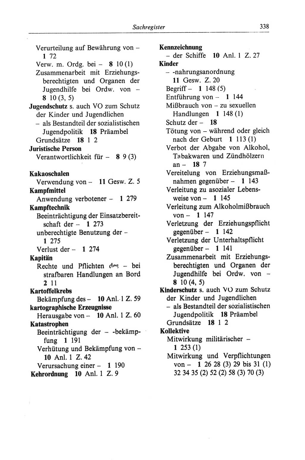 Strafgesetzbuch (StGB) der Deutschen Demokratischen Republik (DDR) und angrenzende Gesetze und Bestimmungen 1968, Seite 338 (StGB Ges. Best. DDR 1968, S. 338)