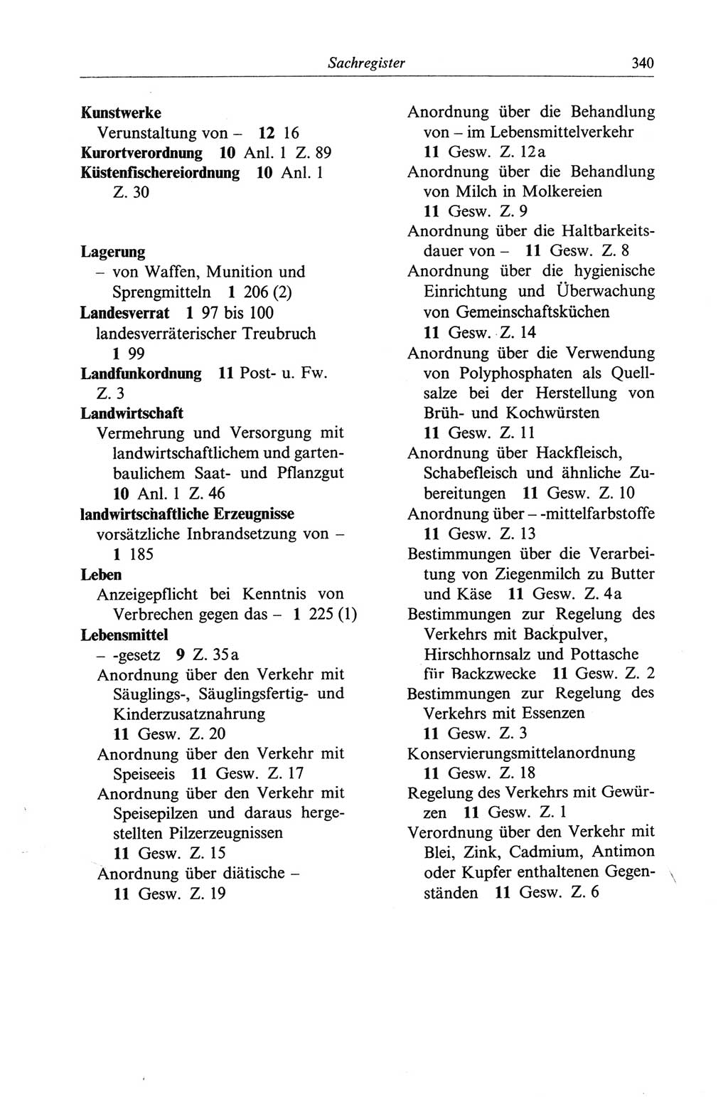 Strafgesetzbuch (StGB) der Deutschen Demokratischen Republik (DDR) und angrenzende Gesetze und Bestimmungen 1968, Seite 340 (StGB Ges. Best. DDR 1968, S. 340)