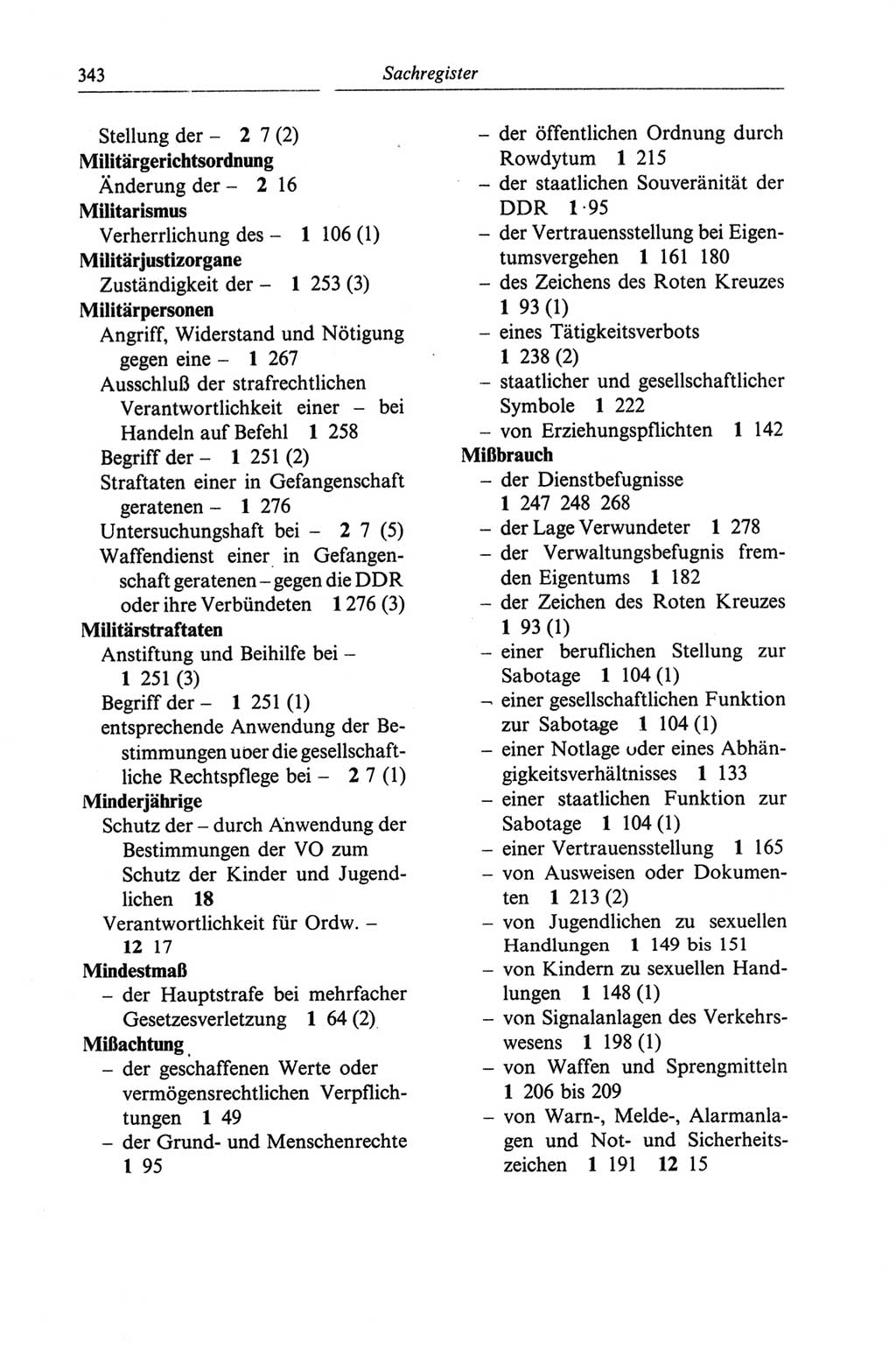 Strafgesetzbuch (StGB) der Deutschen Demokratischen Republik (DDR) und angrenzende Gesetze und Bestimmungen 1968, Seite 343 (StGB Ges. Best. DDR 1968, S. 343)