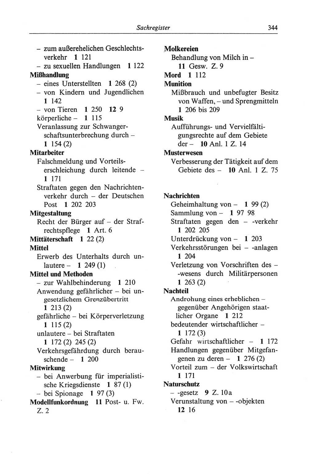 Strafgesetzbuch (StGB) der Deutschen Demokratischen Republik (DDR) und angrenzende Gesetze und Bestimmungen 1968, Seite 344 (StGB Ges. Best. DDR 1968, S. 344)