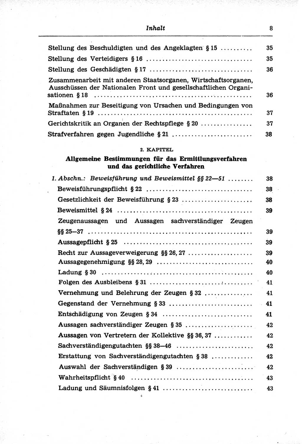 Strafprozeßordnung (StPO) der Deutschen Demokratischen Republik (DDR) und angrenzende Gesetze und Bestimmungen 1968, Seite 8 (StPO Ges. Bstgn. DDR 1968, S. 8)