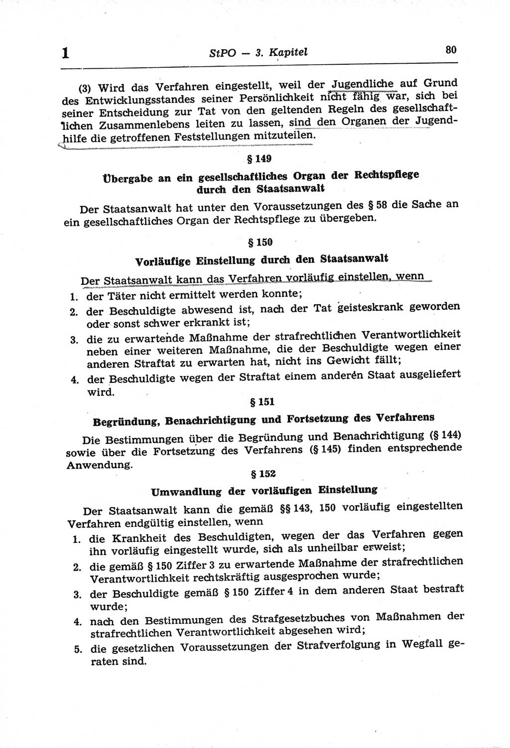 Strafprozeßordnung (StPO) der Deutschen Demokratischen Republik (DDR) und angrenzende Gesetze und Bestimmungen 1968, Seite 80 (StPO Ges. Bstgn. DDR 1968, S. 80)