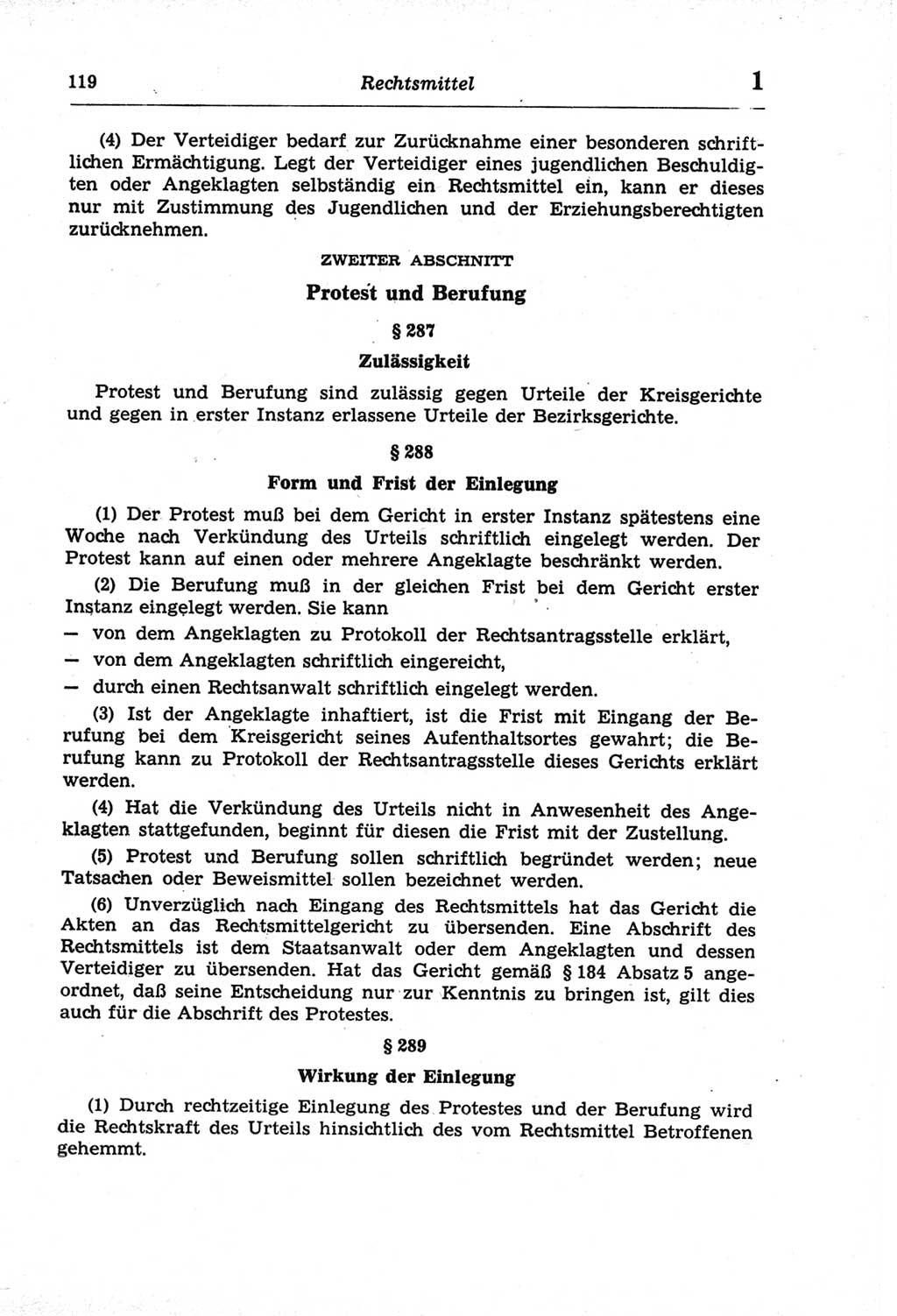 Strafprozeßordnung (StPO) der Deutschen Demokratischen Republik (DDR) und angrenzende Gesetze und Bestimmungen 1968, Seite 119 (StPO Ges. Bstgn. DDR 1968, S. 119)
