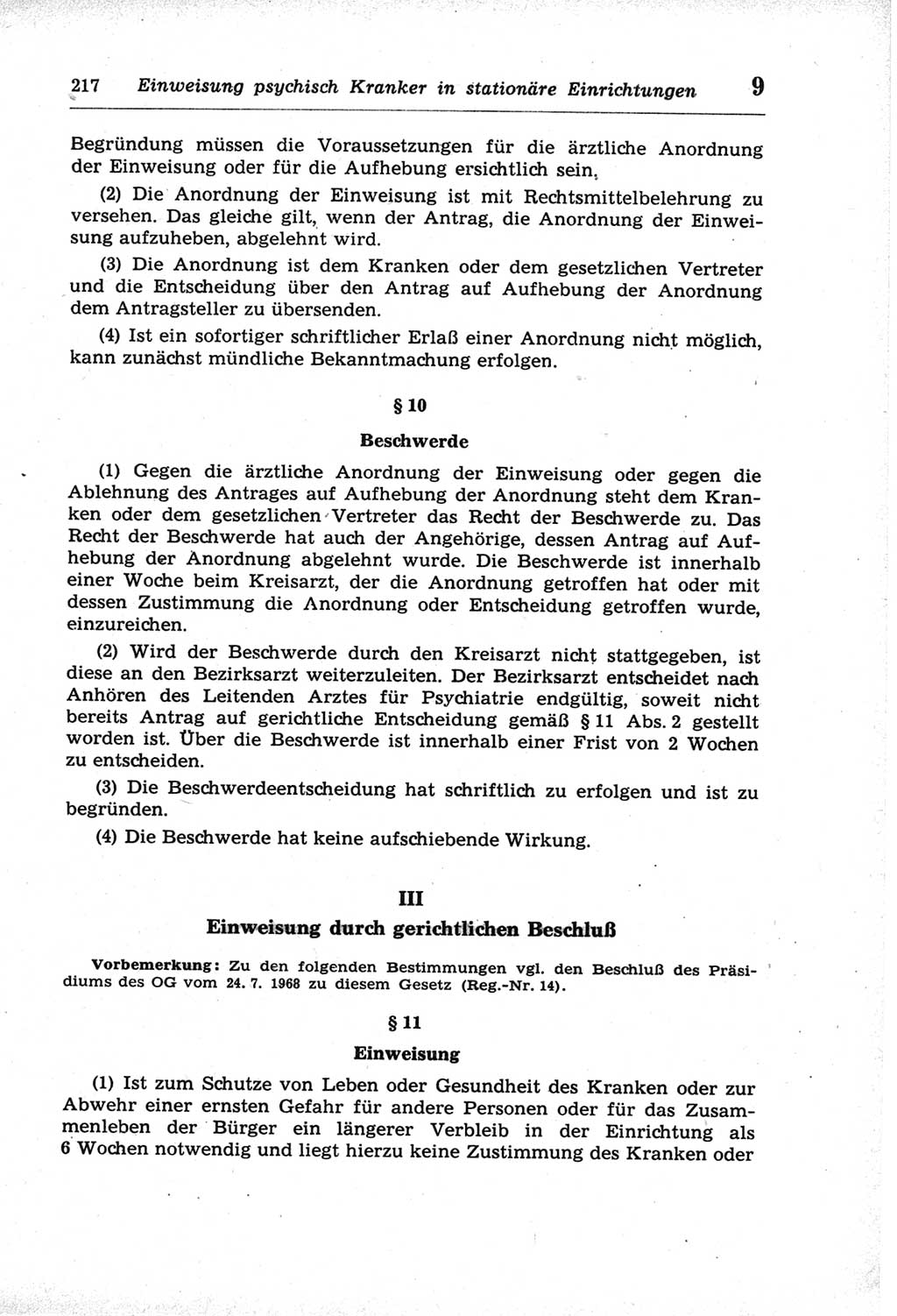 Strafprozeßordnung (StPO) der Deutschen Demokratischen Republik (DDR) und angrenzende Gesetze und Bestimmungen 1968, Seite 217 (StPO Ges. Bstgn. DDR 1968, S. 217)