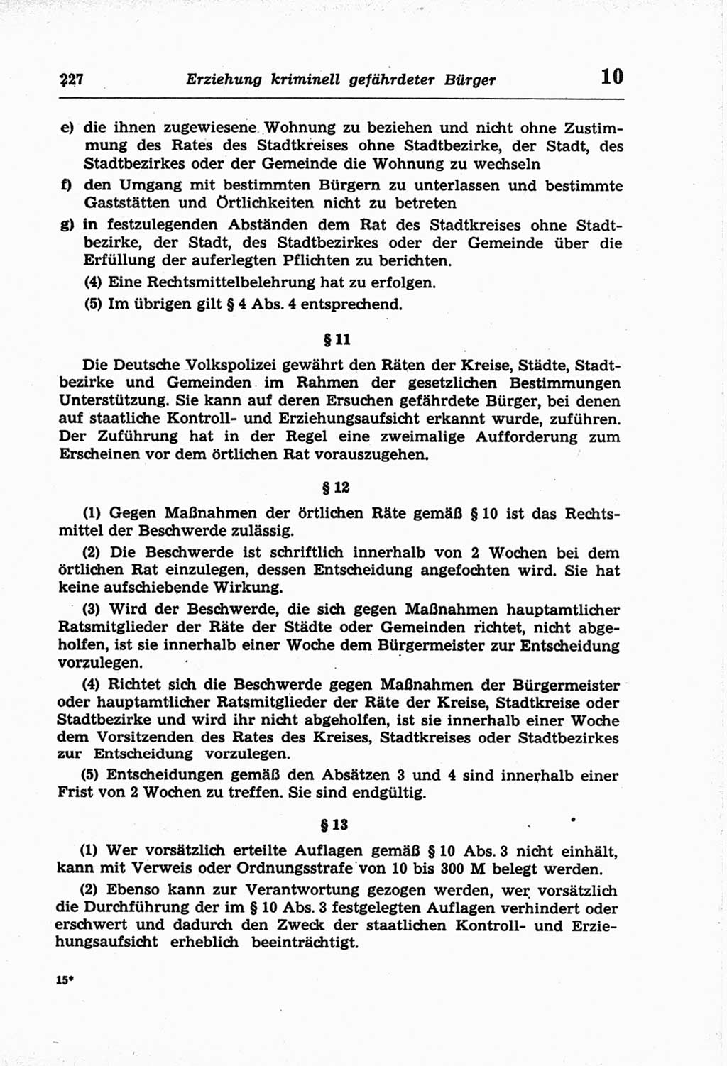 Strafprozeßordnung (StPO) der Deutschen Demokratischen Republik (DDR) und angrenzende Gesetze und Bestimmungen 1968, Seite 227 (StPO Ges. Bstgn. DDR 1968, S. 227)