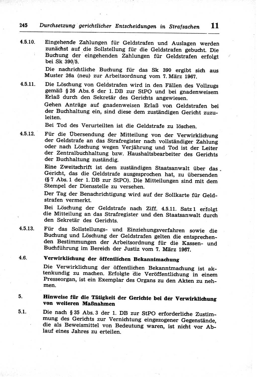Strafprozeßordnung (StPO) der Deutschen Demokratischen Republik (DDR) und angrenzende Gesetze und Bestimmungen 1968, Seite 245 (StPO Ges. Bstgn. DDR 1968, S. 245)