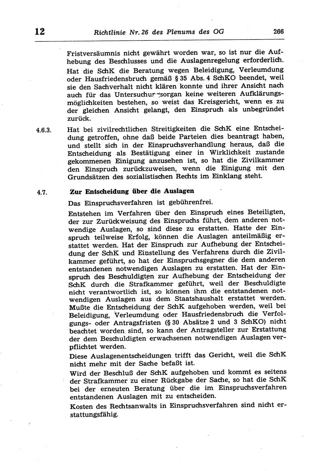 Strafprozeßordnung (StPO) der Deutschen Demokratischen Republik (DDR) und angrenzende Gesetze und Bestimmungen 1968, Seite 266 (StPO Ges. Bstgn. DDR 1968, S. 266)