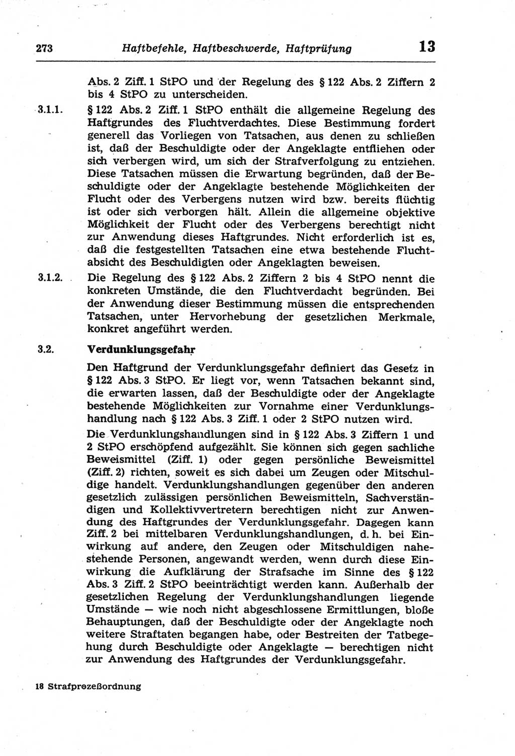 Strafprozeßordnung (StPO) der Deutschen Demokratischen Republik (DDR) und angrenzende Gesetze und Bestimmungen 1968, Seite 273 (StPO Ges. Bstgn. DDR 1968, S. 273)