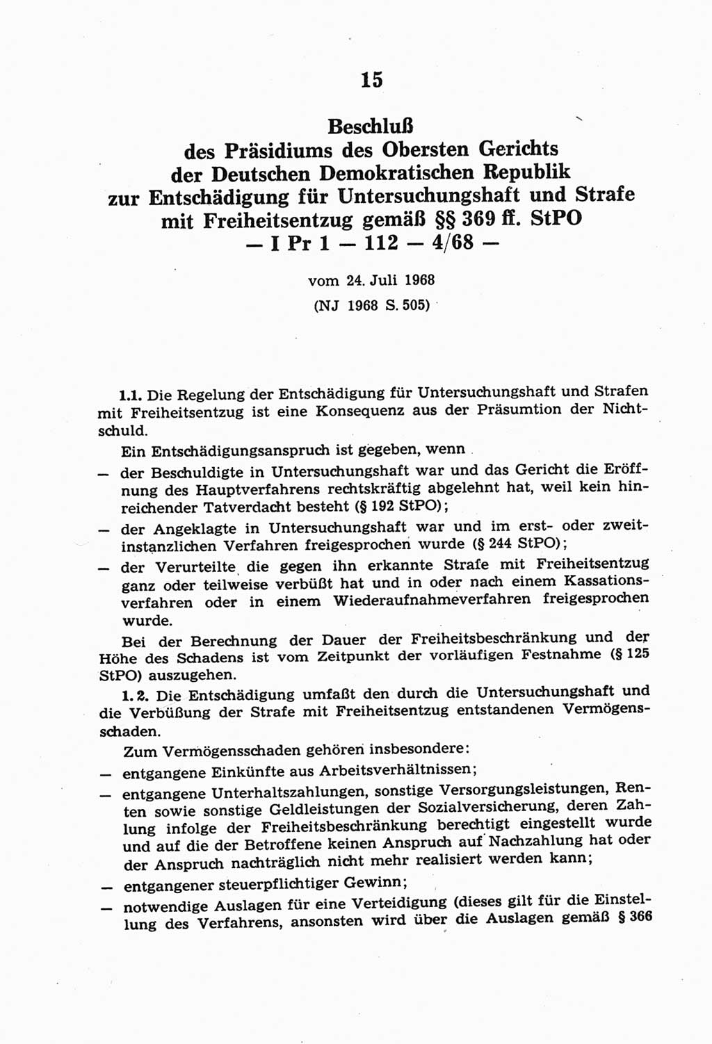 Strafprozeßordnung (StPO) der Deutschen Demokratischen Republik (DDR) und angrenzende Gesetze und Bestimmungen 1968, Seite 288 (StPO Ges. Bstgn. DDR 1968, S. 288)