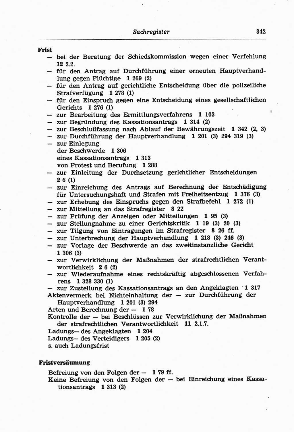 Strafprozeßordnung (StPO) der Deutschen Demokratischen Republik (DDR) und angrenzende Gesetze und Bestimmungen 1968, Seite 342 (StPO Ges. Bstgn. DDR 1968, S. 342)