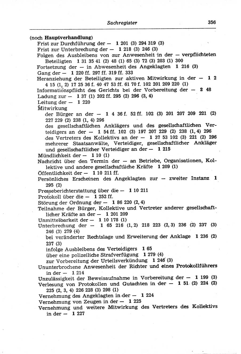 Strafprozeßordnung (StPO) der Deutschen Demokratischen Republik (DDR) und angrenzende Gesetze und Bestimmungen 1968, Seite 356 (StPO Ges. Bstgn. DDR 1968, S. 356)