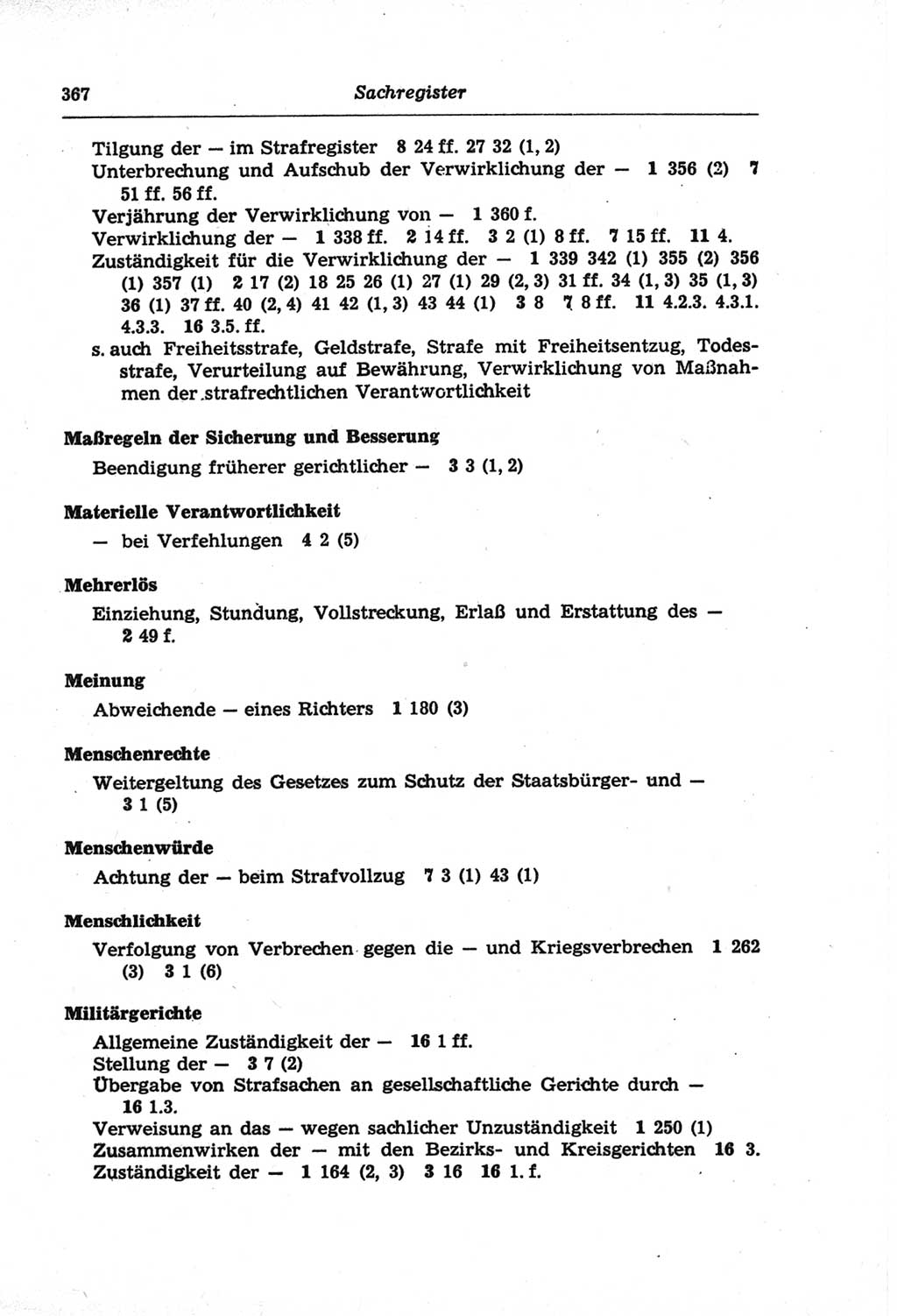 Strafprozeßordnung (StPO) der Deutschen Demokratischen Republik (DDR) und angrenzende Gesetze und Bestimmungen 1968, Seite 367 (StPO Ges. Bstgn. DDR 1968, S. 367)