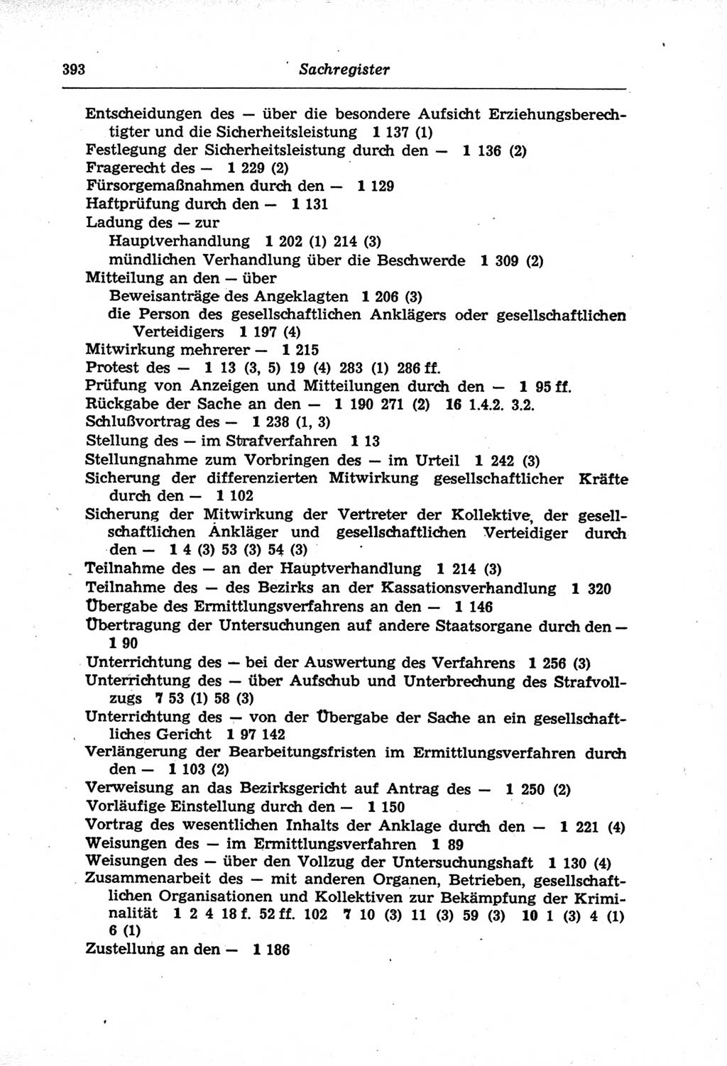 Strafprozeßordnung (StPO) der Deutschen Demokratischen Republik (DDR) und angrenzende Gesetze und Bestimmungen 1968, Seite 393 (StPO Ges. Bstgn. DDR 1968, S. 393)