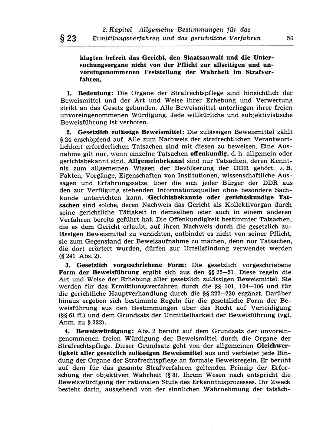 Strafprozeßrecht der DDR (Deutsche Demokratische Republik), Lehrkommentar zur Strafprozeßordnung (StPO) 1968, Seite 56 (Strafprozeßr. DDR Lehrkomm. StPO 19688, S. 56)
