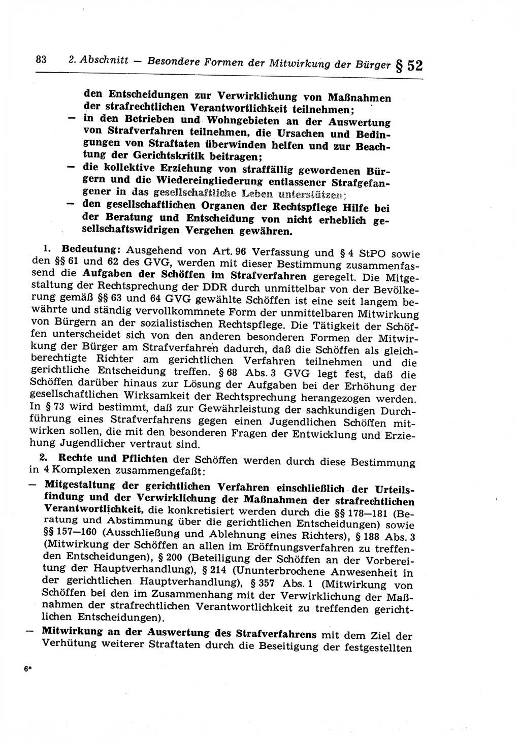 Strafprozeßrecht der DDR (Deutsche Demokratische Republik), Lehrkommentar zur Strafprozeßordnung (StPO) 1968, Seite 83 (Strafprozeßr. DDR Lehrkomm. StPO 19688, S. 83)