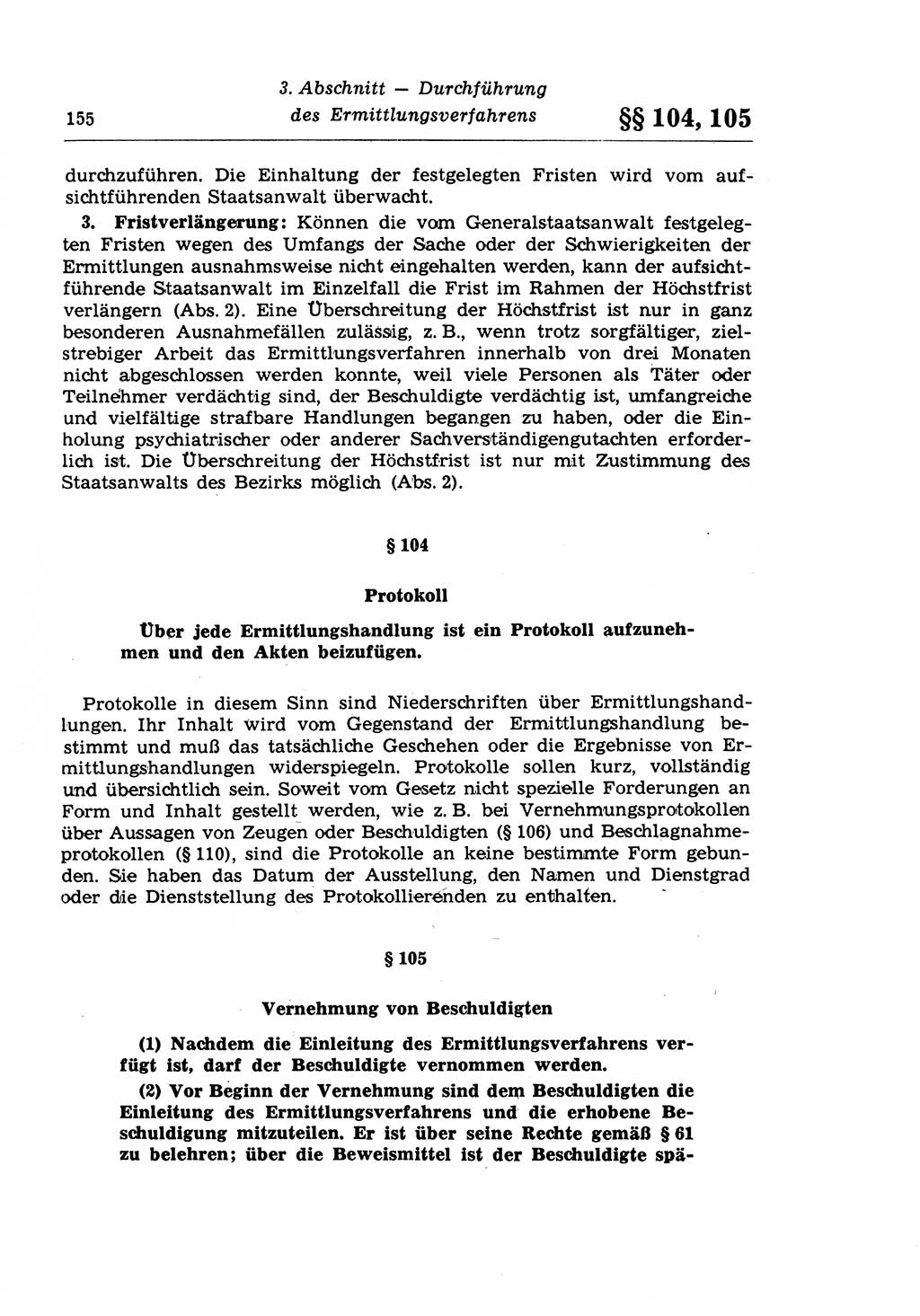 Strafprozeßrecht der DDR (Deutsche Demokratische Republik), Lehrkommentar zur Strafprozeßordnung (StPO) 1968, Seite 155 (Strafprozeßr. DDR Lehrkomm. StPO 19688, S. 155)