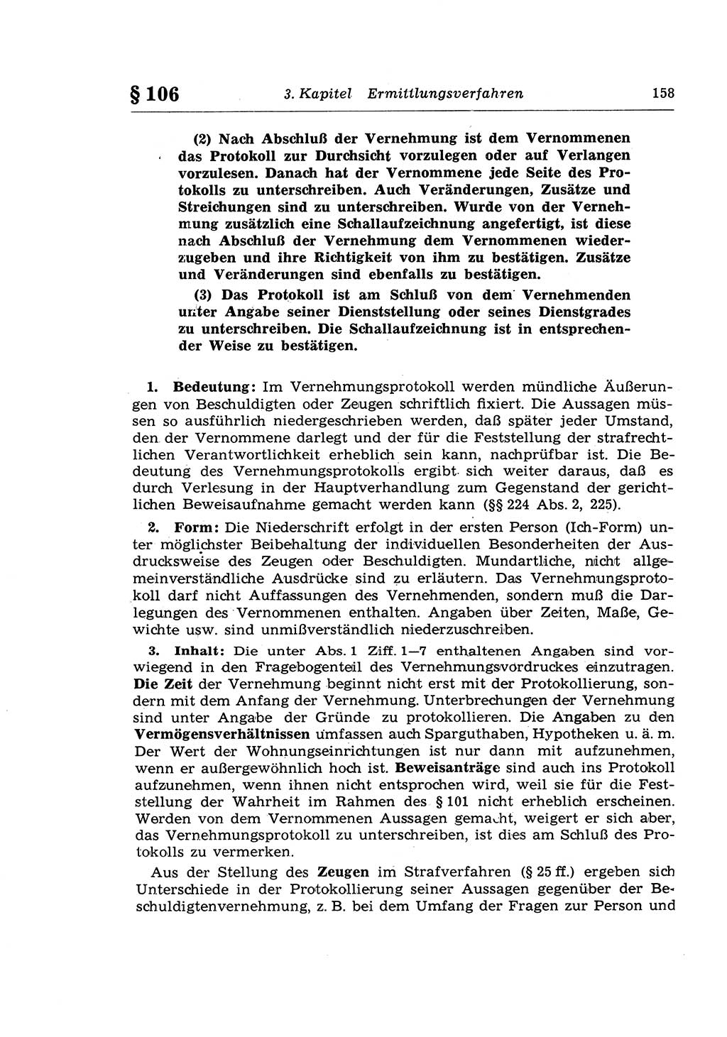 Strafprozeßrecht der DDR (Deutsche Demokratische Republik), Lehrkommentar zur Strafprozeßordnung (StPO) 1968, Seite 158 (Strafprozeßr. DDR Lehrkomm. StPO 19688, S. 158)