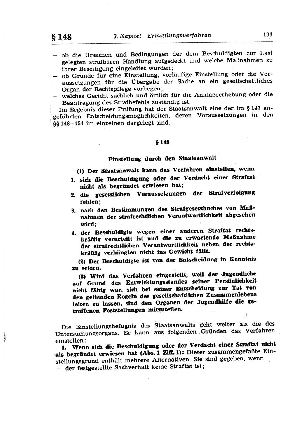 Strafprozeßrecht der DDR (Deutsche Demokratische Republik), Lehrkommentar zur Strafprozeßordnung (StPO) 1968, Seite 196 (Strafprozeßr. DDR Lehrkomm. StPO 19688, S. 196)