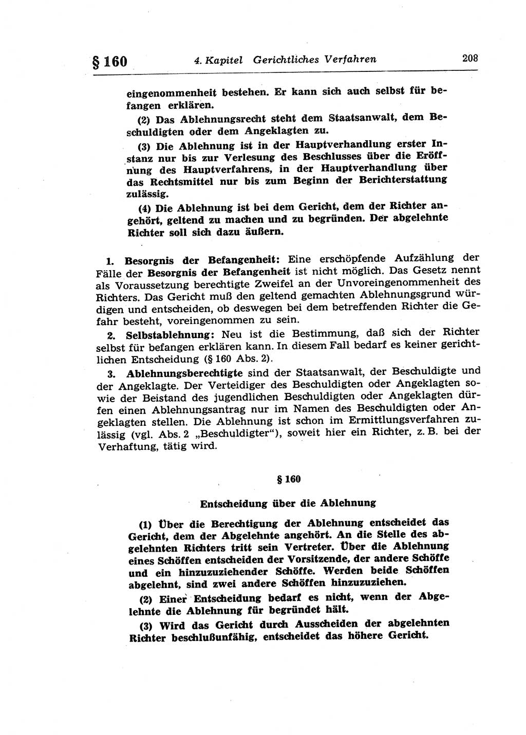 Strafprozeßrecht der DDR (Deutsche Demokratische Republik), Lehrkommentar zur Strafprozeßordnung (StPO) 1968, Seite 208 (Strafprozeßr. DDR Lehrkomm. StPO 19688, S. 208)
