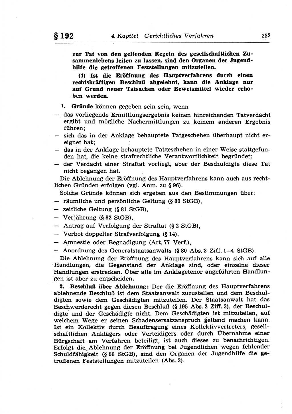 StrafprozeÃŸrecht der DDR (Deutsche Demokratische Republik), Lehrkommentar zur StrafprozeÃŸordnung (StPO) 1968, Seite 232 (StrafprozeÃŸr. DDR Lehrkomm. StPO 19688, S. 232)