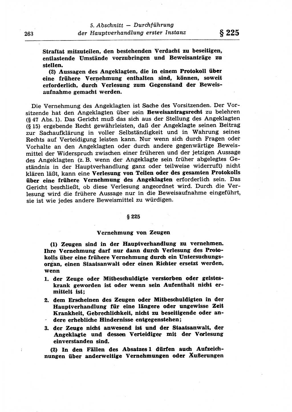 Strafprozeßrecht der DDR (Deutsche Demokratische Republik), Lehrkommentar zur Strafprozeßordnung (StPO) 1968, Seite 263 (Strafprozeßr. DDR Lehrkomm. StPO 19688, S. 263)