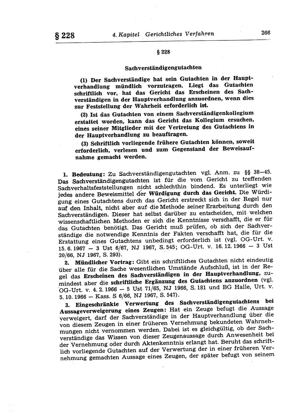 Strafprozeßrecht der DDR (Deutsche Demokratische Republik), Lehrkommentar zur Strafprozeßordnung (StPO) 1968, Seite 266 (Strafprozeßr. DDR Lehrkomm. StPO 19688, S. 266)