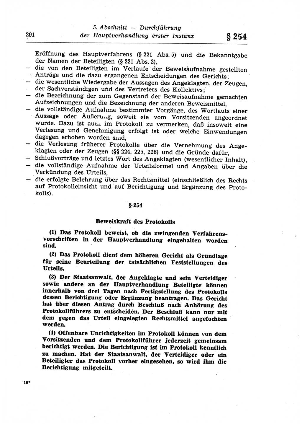 Strafprozeßrecht der DDR (Deutsche Demokratische Republik), Lehrkommentar zur Strafprozeßordnung (StPO) 1968, Seite 291 (Strafprozeßr. DDR Lehrkomm. StPO 19688, S. 291)