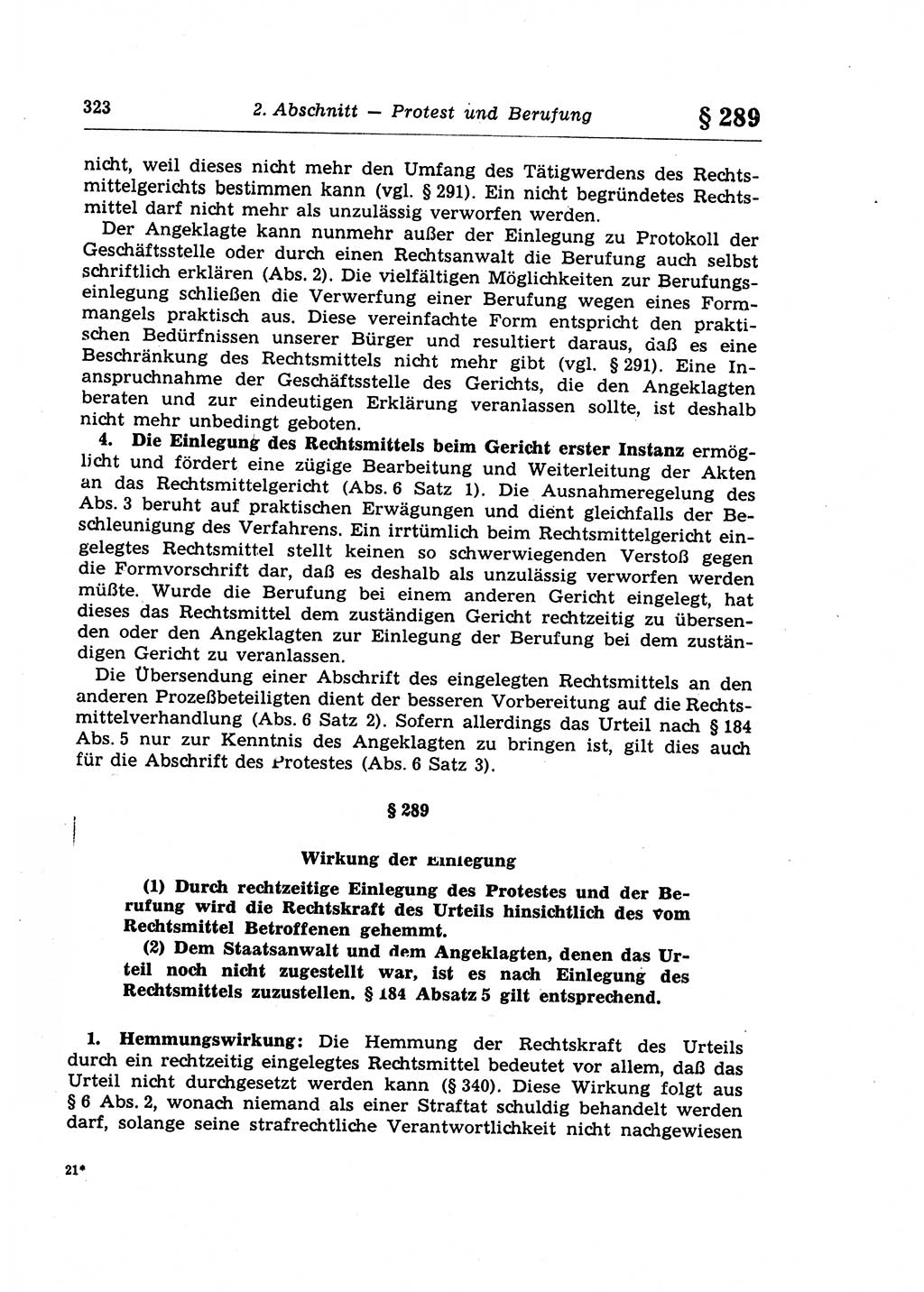 Strafprozeßrecht der DDR (Deutsche Demokratische Republik), Lehrkommentar zur Strafprozeßordnung (StPO) 1968, Seite 323 (Strafprozeßr. DDR Lehrkomm. StPO 19688, S. 323)